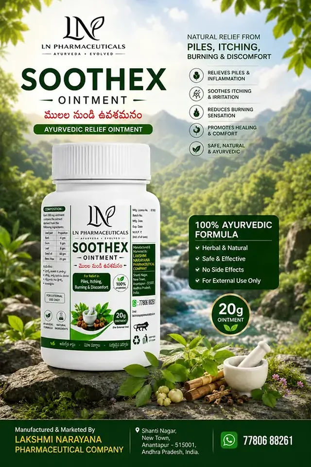 Soothex 20 g ointment LN Pharmaceuticals product packaging reference